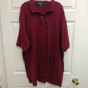 Ralph Lauren Men's Polo Burgundy Size XXL